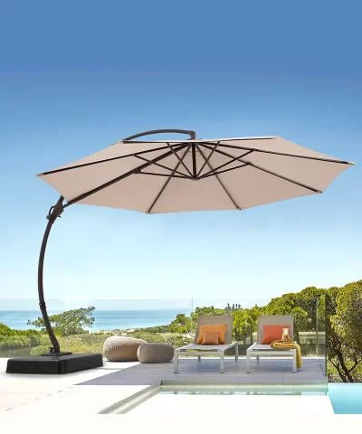 EboniqueCantileverUmbrellawithBaseIncluded