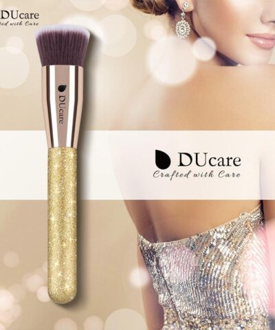 Golden Flat Top Foundation Kabuki Face Make Up Brushes - Image 5