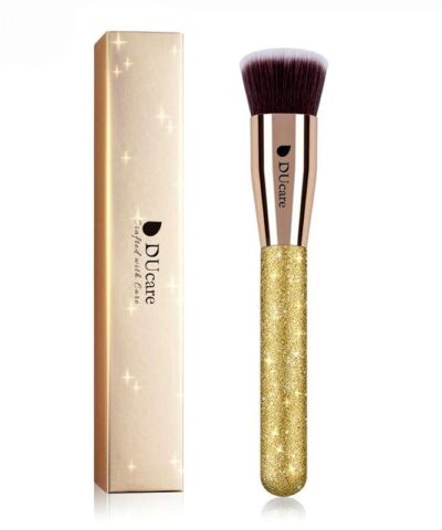 Golden Flat Top Foundation Kabuki Face Make Up Brushes-20221169