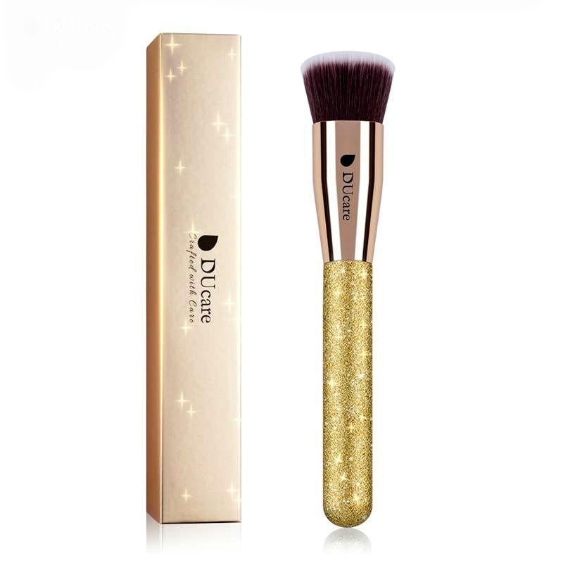 Golden Flat Top Foundation Kabuki Face Make Up Brushes-20221169