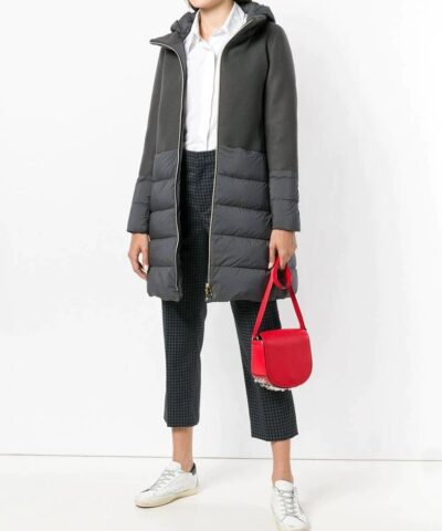 Alternative view of Herno Nuage Lightweight Mixed Media Down Coat In Grey