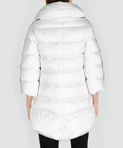 Herno White Quilted Satin Coat 20260566 2