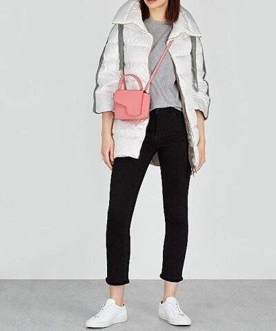 Herno White Quilted Satin Coat 20260566 3