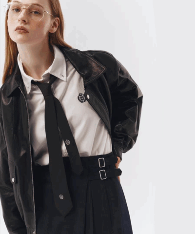 Dunst Unisex Oversized Leather Blouson Jacket - Image 7