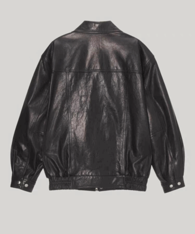 Dunst Unisex Oversized Leather Blouson Jacket - Image 2