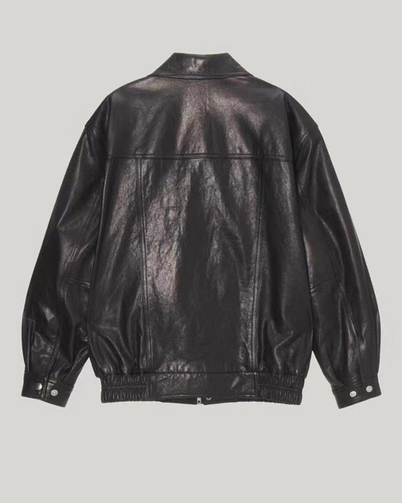 Alternative view of Dunst Unisex Oversized Leather Blouson Jacket