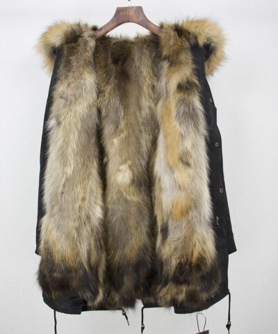 Ice Bear Natural Faux Fur Trim Puffer Coat 20270268 3