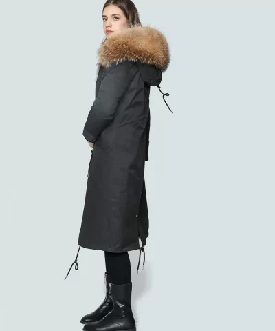 Ice Bear Thick Raccoon Fur Collar Hood Trim Parka 20270248 2