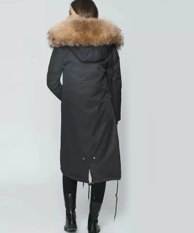 Ice Bear Thick Raccoon Fur Collar Hood Trim Parka 20270248 3