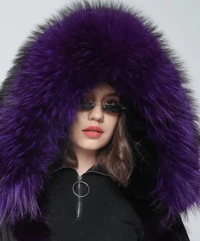 Ice Bear Thick Raccoon Fur Collar Hood Trim Parka 20270248 6