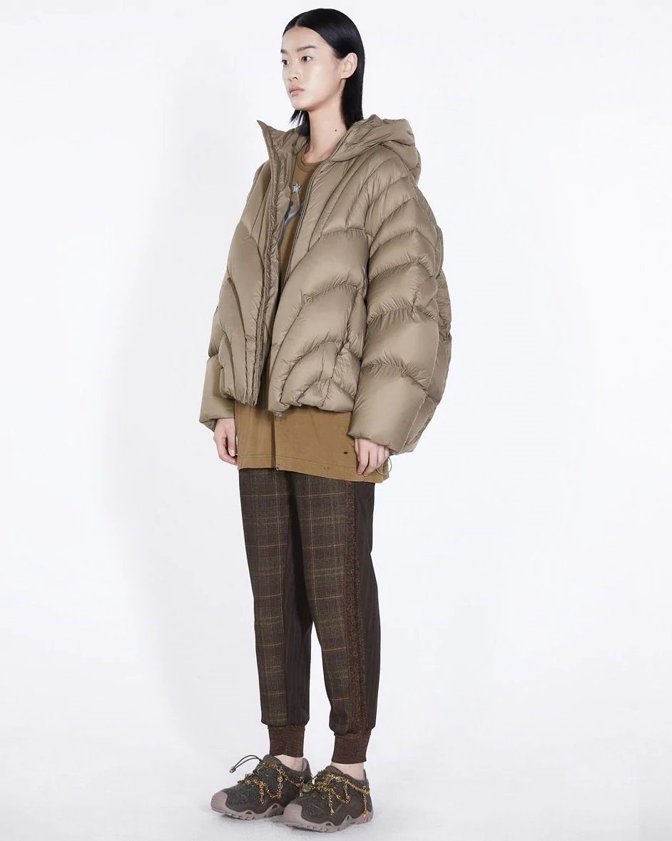 Alternative view of Jnby Quilted Hooded Oversize Down Jacket-Pink