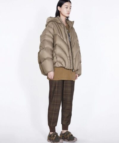 Jnby Quilted Hooded Oversize Down Jacket Pink 20245956 11