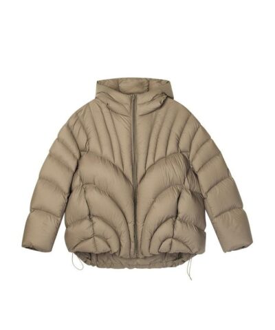 Jnby Quilted Hooded Oversize Down Jacket-Pink-20245965