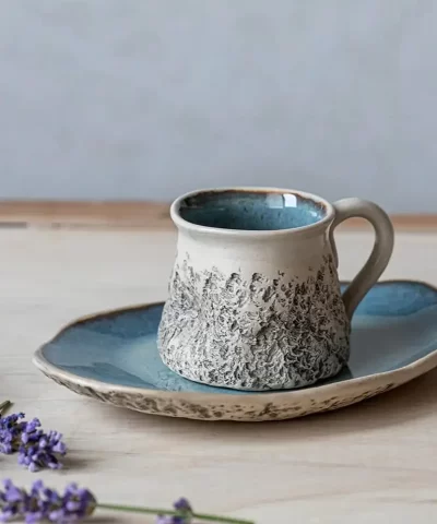 Kari ceramics handmade pottery blue ceramic espresso cup 1556x