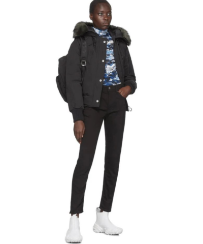 Kenzo Black Down Faux-fur Hooded Jacket - Image 5