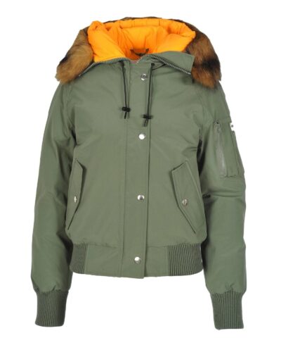 Kenzo Green Down Faux-fur Hooded Jacket - Image 3