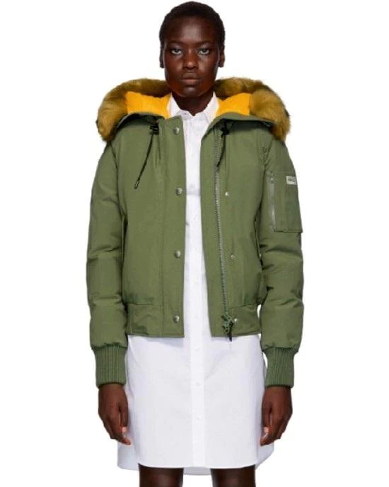 Kenzo Green Down Faux-fur Hooded Jacket-20261612