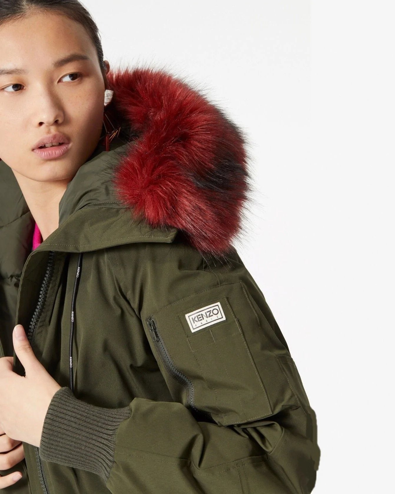 Alternative view of Kenzo Short Parka Jacket With Hood