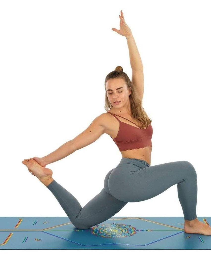 Alternative view of Liforme Blue Rainbow Hope Yoga Mat