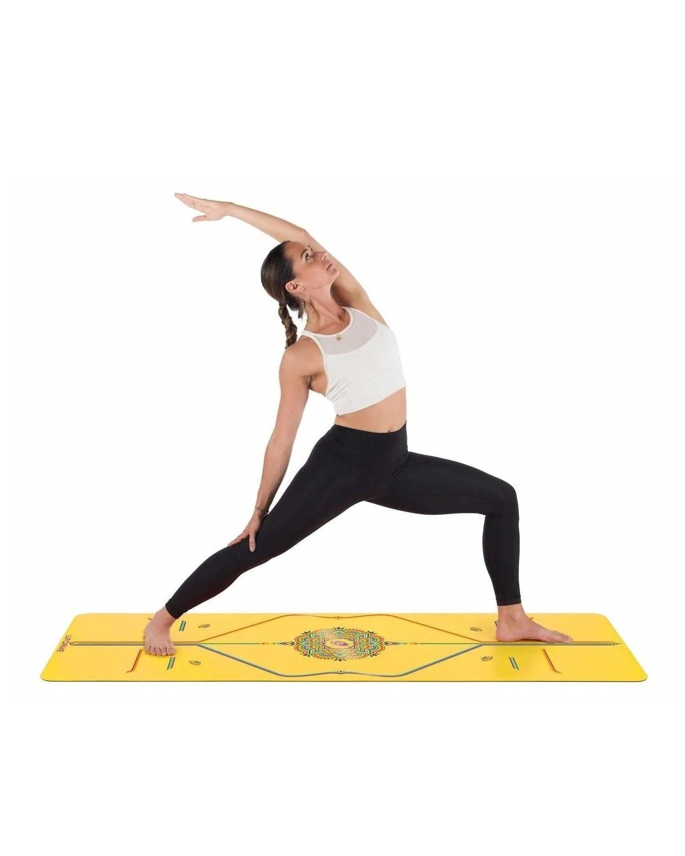 Alternative view of Liforme Yellow Rainbow Hope Yoga Mat