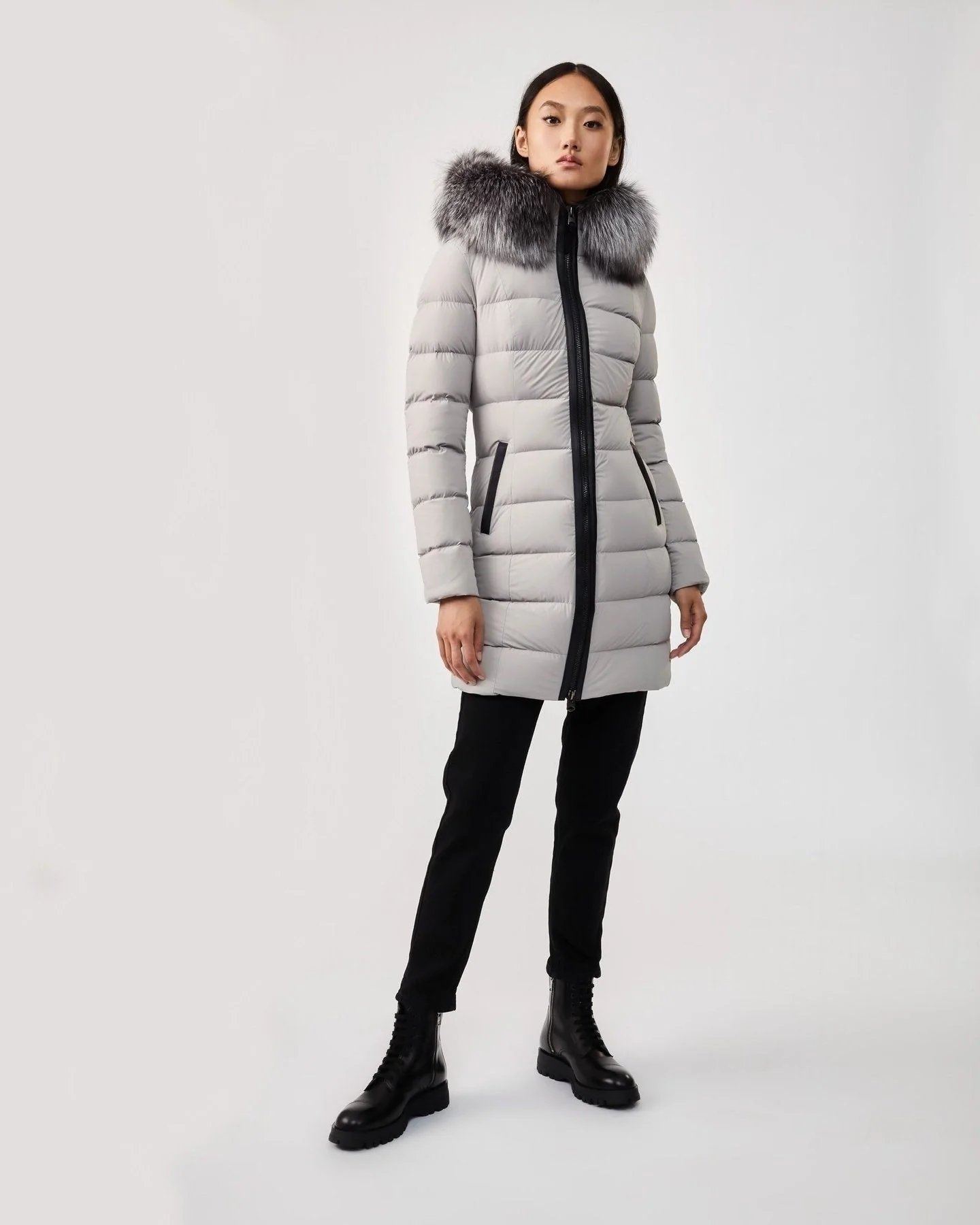 Alternative view of Mackage Calla Down Coat With Removable Silverfox Fur Trim