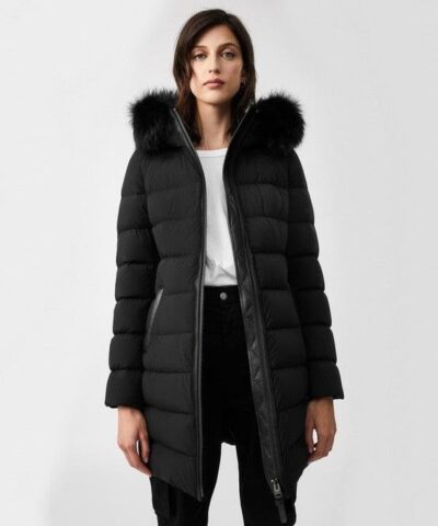 Mackage Calla Down Coat With Removable Silverfox Fur Trim-20246255