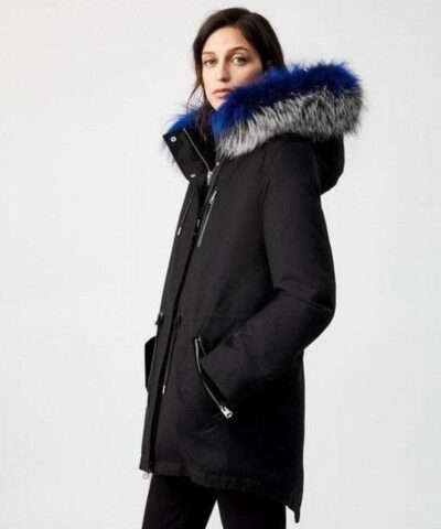 Mackage Chara DXR Down Twill Parka Coat, Black - Image 2