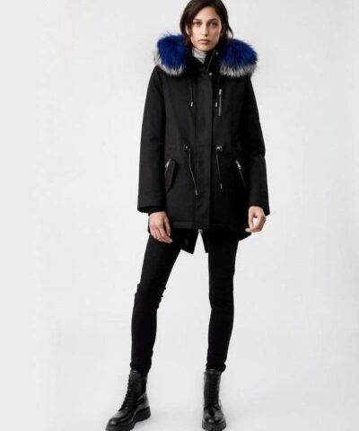 Mackage Chara DXR Down Twill Parka Coat, Black - Image 3