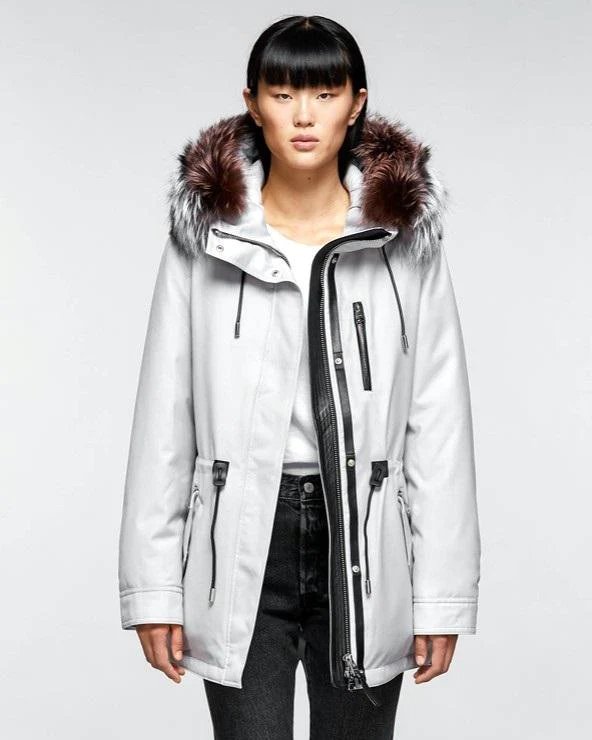 Mackage Chara DXR Down Twill Parka Coat, Light Grey-20260716