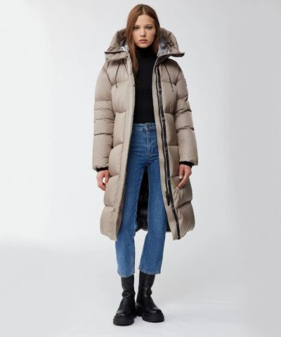 Mackage Eliane Foil Shield Maxi Down Coat With Pillow Collar-20249824