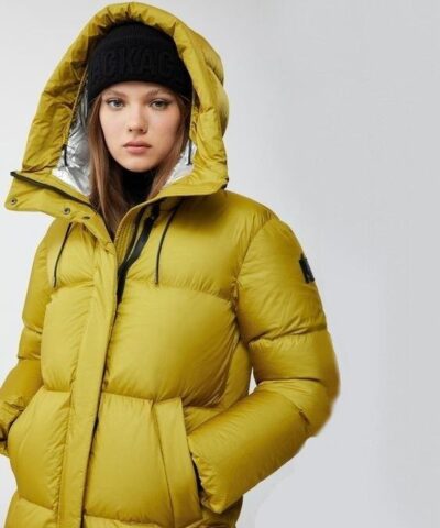 Mackage Eliane Foil Shield Maxi Down Coat With Pillow Collar Yellow 20245755 1