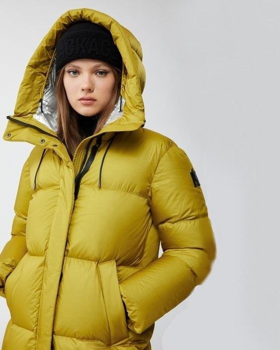 Alternative view of Mackage Eliane Foil Shield Maxi Down Coat With Pillow Collar, Yellow