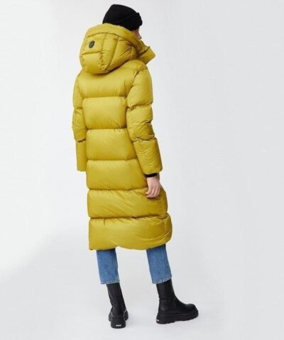 Mackage Eliane Foil Shield Maxi Down Coat With Pillow Collar Yellow 20245755 4