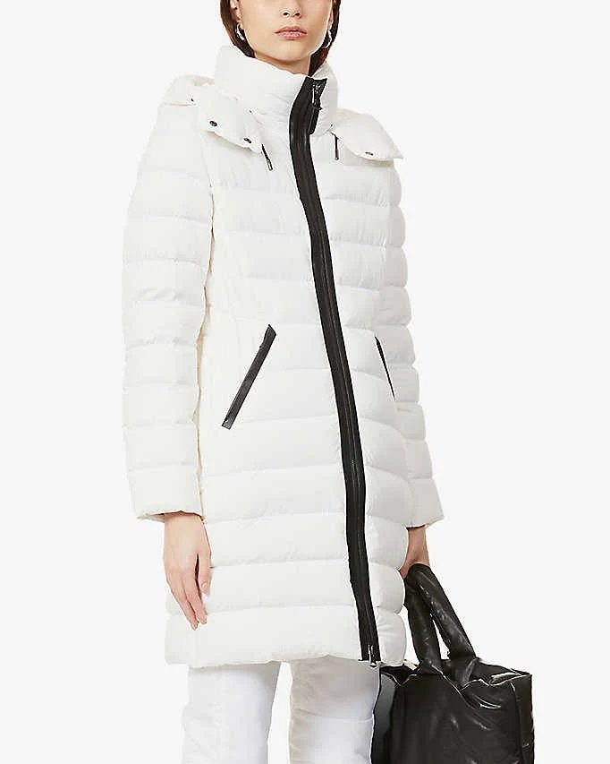 Mackage Farren Stretch Lightweight Down Coat With Removable Hood, White-20260542