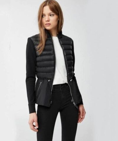 Mackage JOYCE Mixed-Media Jacket With Peplum - Image 3