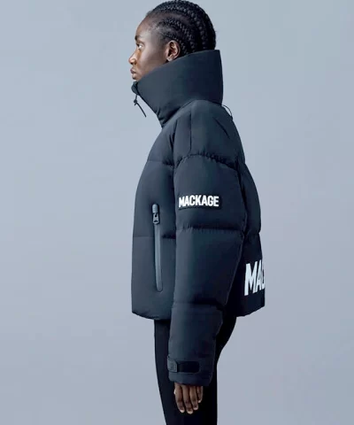 Mackage NET SUSTAIN Mylah Appliquéd Printed Quilted Down Ski Jacket - Image 3