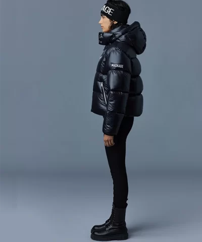 Mackage Women's EVIE Lustrous Light Down Jacket With Hood - Image 6