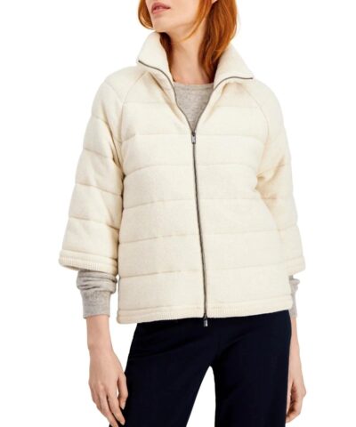 Marella Cromo 3/4-Sleeve Quilted Coat-20246870