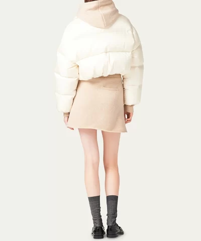 Miu Miu Logo-Print Crop Puffer Jacket - Image 6