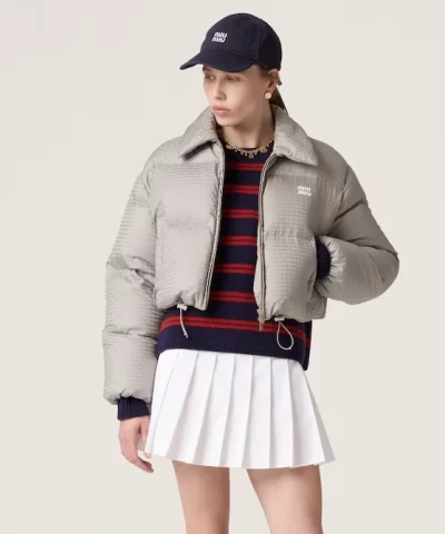 Miu Miu Technical Pongé Down Jacket-20551491