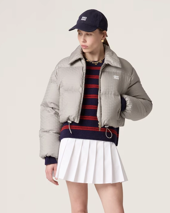 Miu Miu Technical Pongé Down Jacket-20551491