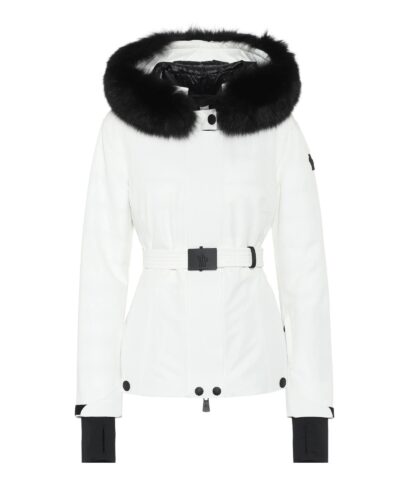 Moncler Grenoble Laplance Belted Jacket W/ Fur Collar - Image 4