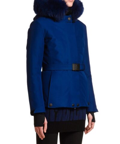 Moncler Grenoble Laplance Belted Jacket W/ Fur Collar - Image 9