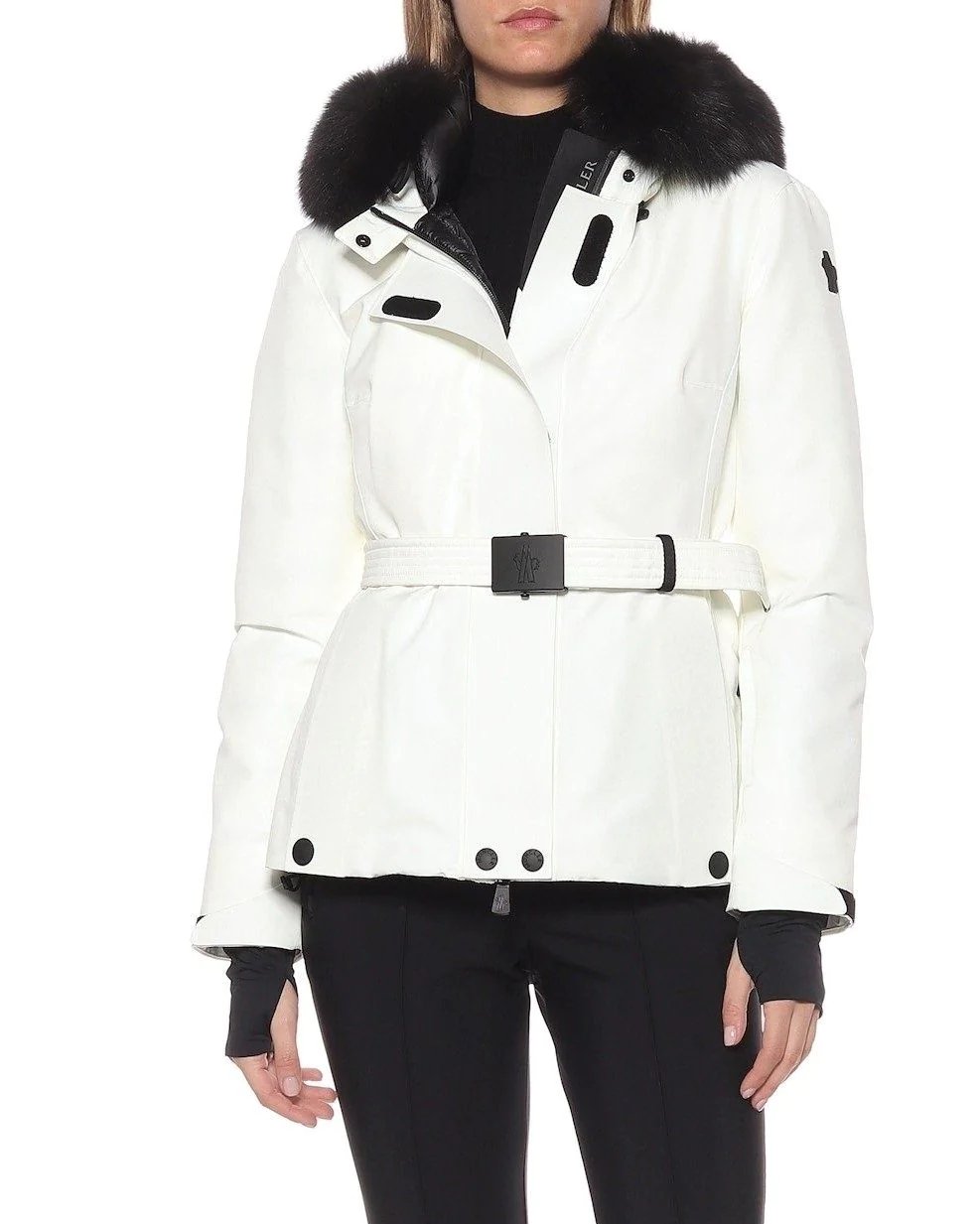 Moncler Grenoble Laplance Belted Jacket W/ Fur Collar-20262048