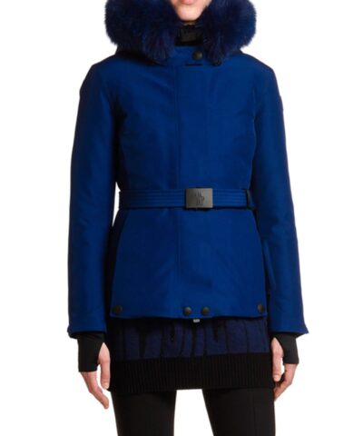 Moncler Grenoble Laplance Belted Jacket W/ Fur Collar-20262057