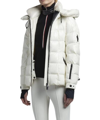 Moncler Grenoble Salle Shiny Nylon Belted Ski Jacket 20260763 1