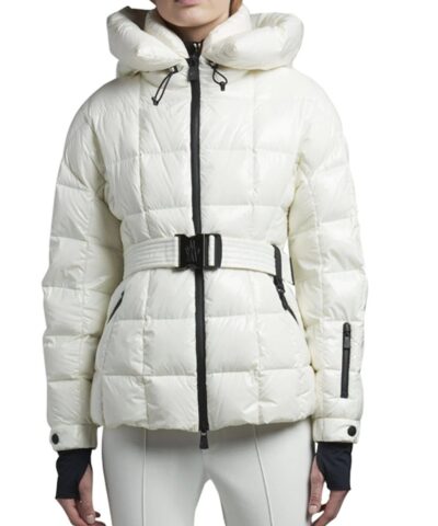 Moncler Grenoble Salle Shiny Nylon Belted Ski Jacket-20260763