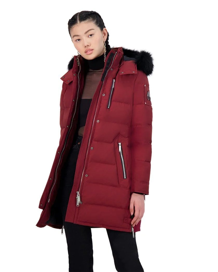 Alternative view of Moose Knuckles Paddockwood Genuine Fox Fur Trim Down Parka In Red