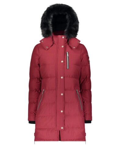 Moose Knuckles Paddockwood Genuine Fox Fur Trim Down Parka In Red 20260097 2