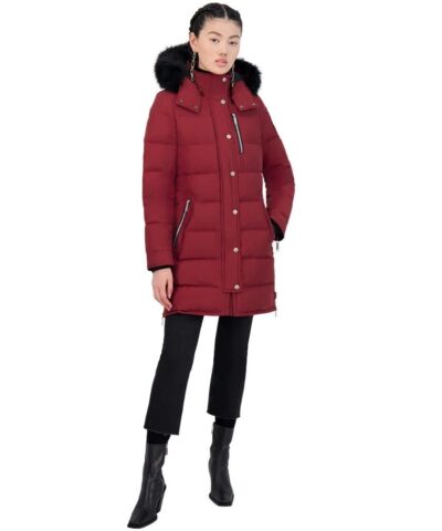 Moose Knuckles Paddockwood Genuine Fox Fur Trim Down Parka In Red 20260097 3